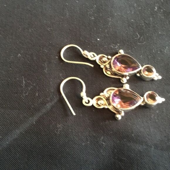 NWOT. Sterling Silver Amethyst Earrings - Picture 10 of 16